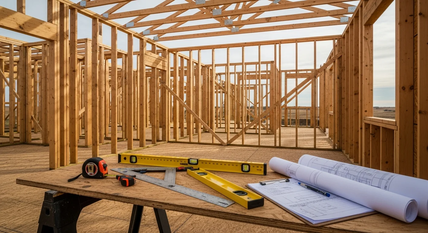 Custom home construction project in progress