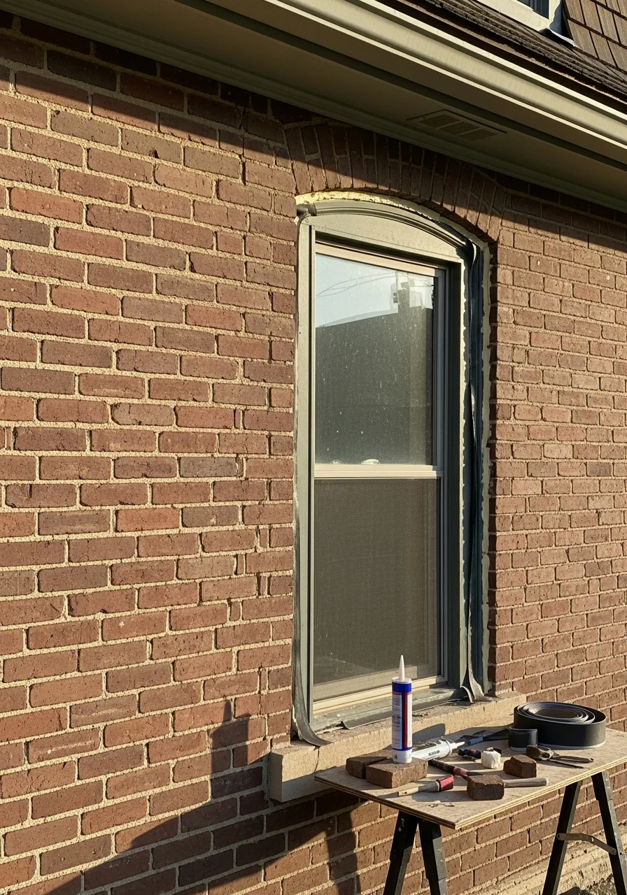 A skilled technician working on a home's details, showing the careful craftsmanship that older properties and community standards require.